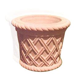 Basket Weave Design Flower Vase