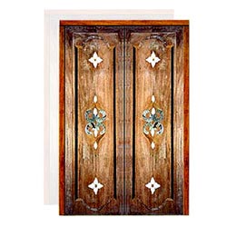 Carved Wooden Marble Inlay Doors