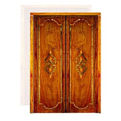 Antique Wooden Marble Inlay Doors