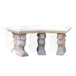 Carved Stone Garden Benches