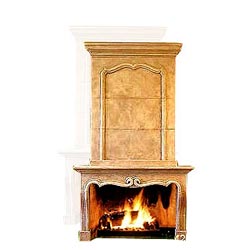 Decorated Firefront Stone Fireplaces